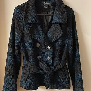 Checkered green coat